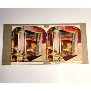 Stereoscope Photo Card The Manger Church of the Nativity Bethlehem color LI16